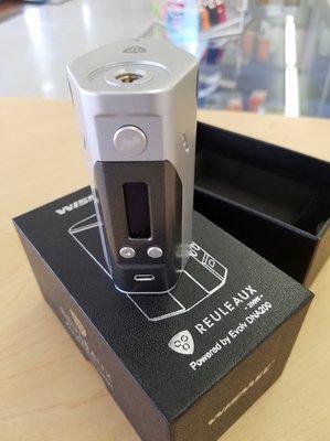 Reuleaux DNA200.  Any true Vaper knows this is THE best of the best when it comes to regulated box mods