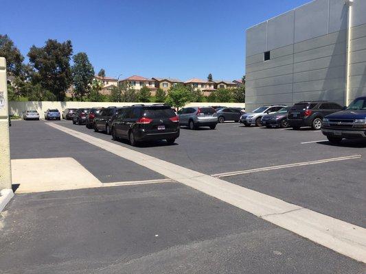 Their parking lot is a mess.  They don't have enough parking at all.  Customers make their own parking space in the middle.