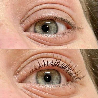 Lash lift and tint with Kess!  No mascara needed!