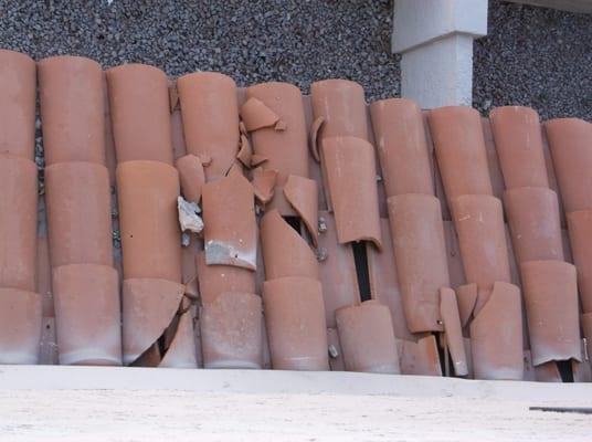 Clay roof tiles