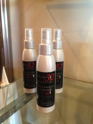 Studio 32's sunscreen product is top-of-the-line. It contains a moisturizing formula of 17% Micronized Zinc.