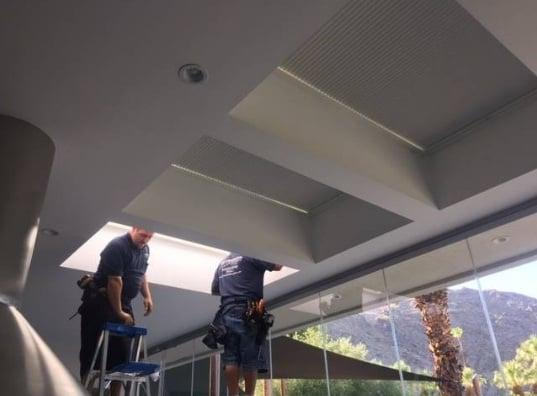 Hunter Douglas skylight installation.