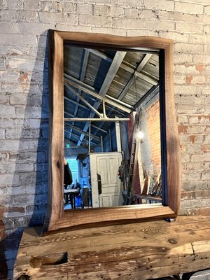 Live edge mirror