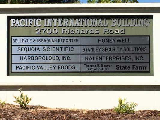 We're located in the Pacific International Building