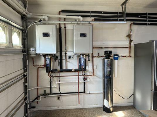 New relocations two new tankless. And water treatment system