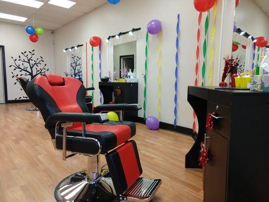 Our lovely salon on our grand opening day