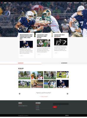 Athlete Profile Website | 3-Sport Athlete