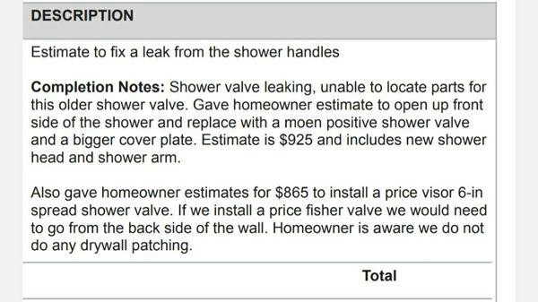 Jerry's Plumbing Estimate