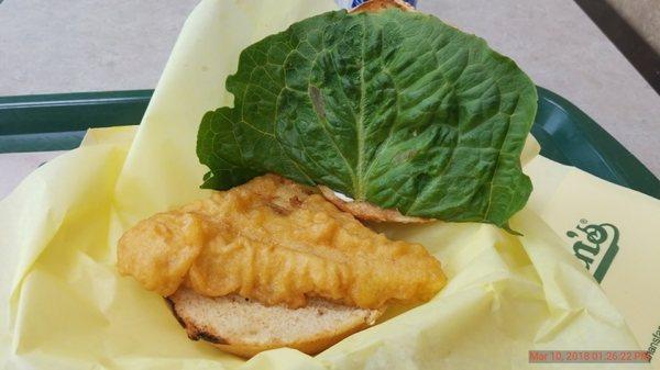 Fish sandwich. $2.99