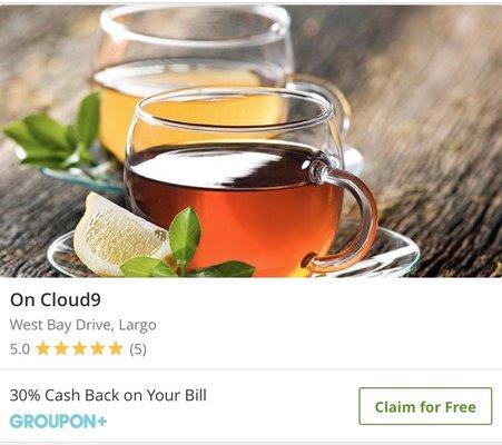 Feb 2020 Largo: 30% Cash Back w/ Groupon ( New Restaurant w/ just one review)