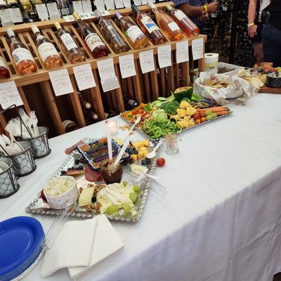 Nice spread at the wine testing fundraiser