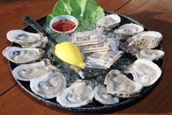 We carry fresh Gulf oysters on the half shell served with crackers, lemons, horseradish and cocktail sauce.