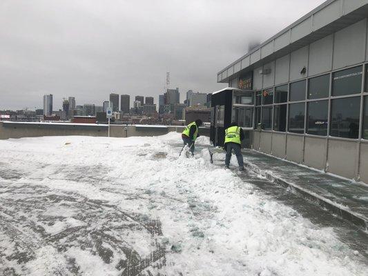 Commercial Snow Removal on Sidewalk