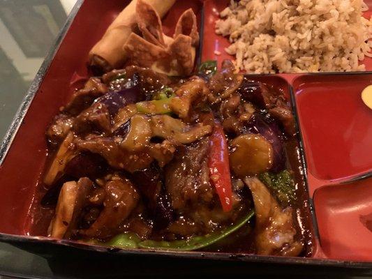 Delicious eggplant with beef