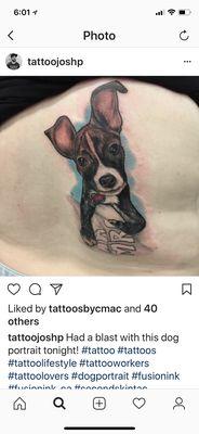 Puppy tattoo by Josh