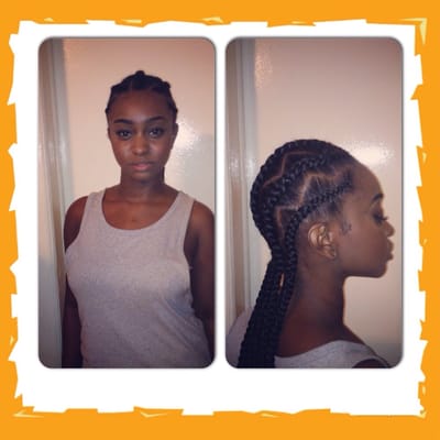 Extension corn rows done by Jami'a/Kauthari's Visions of style! www.kautharisvisions.com