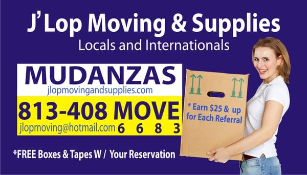 Local and International moving services to all the Caribbean, Central and South America, servicios de mudanzas call us today 813-408 MOVE