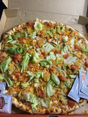 Taco pizza