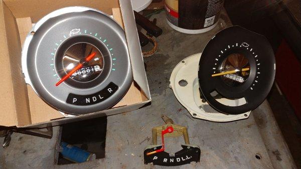 Installing new speedometer head in the 57 Belair