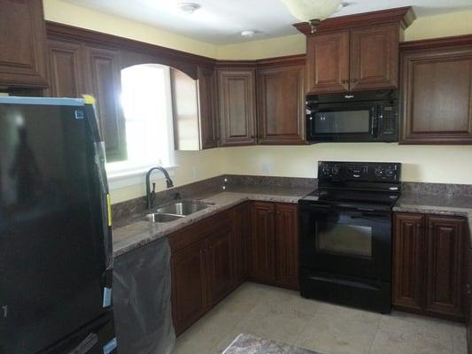 Cherry natural wood kitchen cabinets spring hill fl