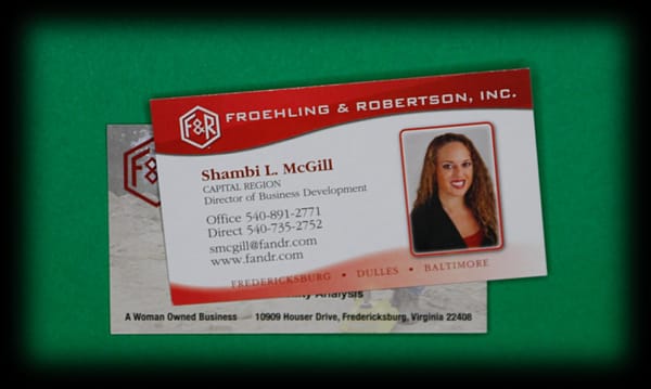 Business card for Froehling & Robertson