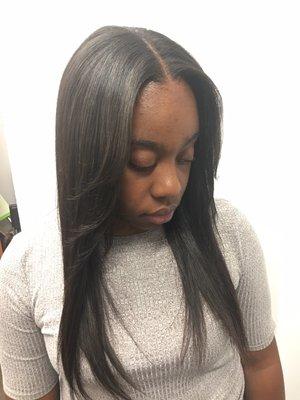 Sew in installation