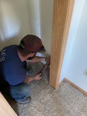 Making an access panel to access the tub