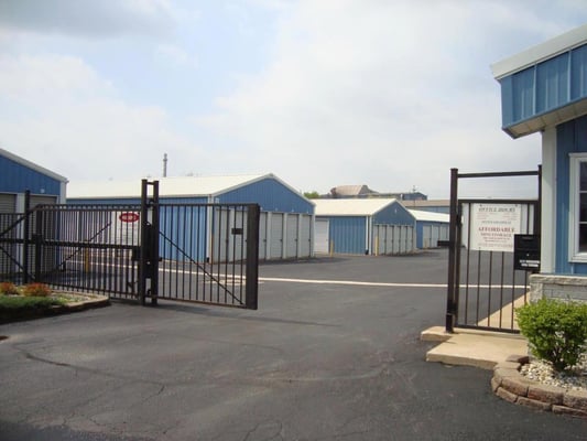 Security Gate leading to drive up storage units