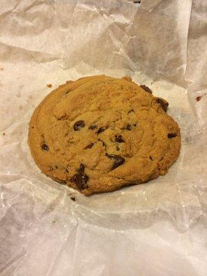 Homemade chocolate chip cookie