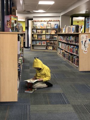 Children's section. This is only 1/4 of the area shown. LOTS of books. Also a large Spanish section.