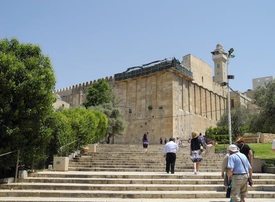 in Hebron, visiting Holy Sites