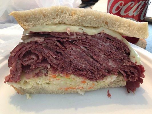 #6 (corned beef) with melted cheese...stacked high & delicious as always!