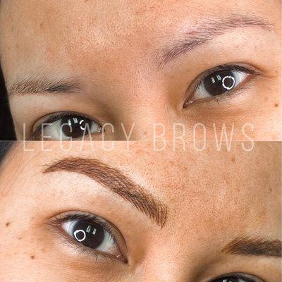 All natural brow with the Legacy Brow by Melissa Kay Technique