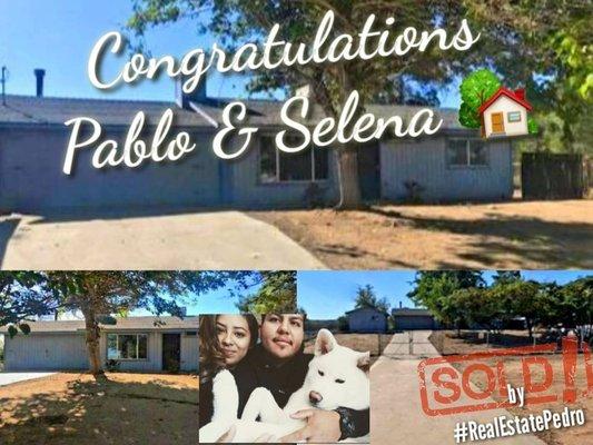 Congratulations Pablo & Selena New beautiful home #Hesperia 
Thank you for trusting in me and allowing me to guide you every step of the way