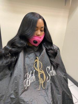 Sew in with leave out