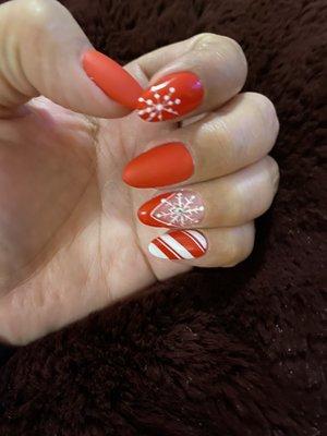 Gel X Christmas nails by awesome Annie