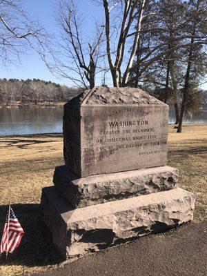 Spot where George Washington crossed the Delaware