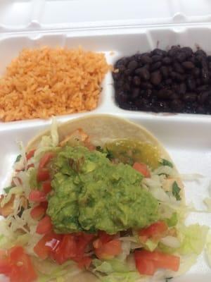 Grilled chicken taco combo