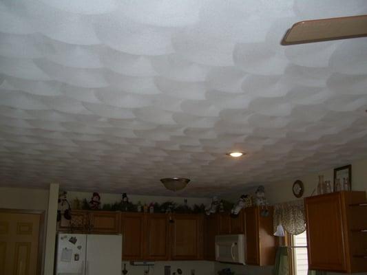 Kitchen/Dining cieling after swirl refinish