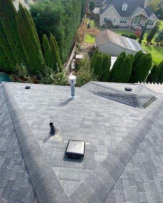 Completed Slate Grey Shingle roof