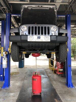 2014 Jeep Wrangler 

Oil Change+Filter