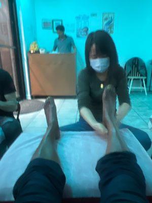 Karen foot massage