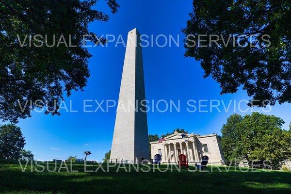 Bunker hill Monument in Charlestown, Massachusetts. Visual Expansion images at https://www.visualexpansionservices.com