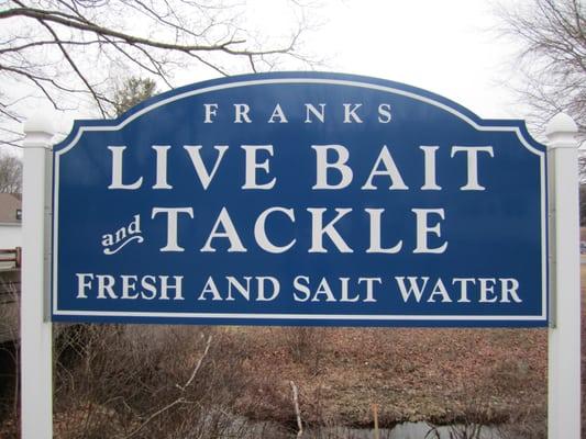 Frank's Live Bait and Tackle, serving the fishing community since 1950!