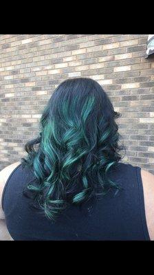 Teal Balayage