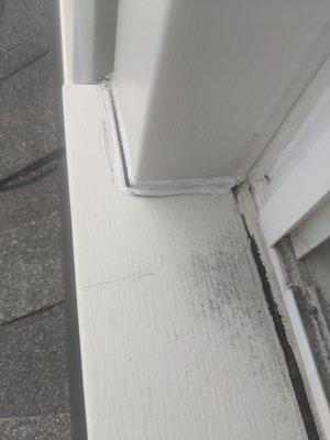 Failed caulking.