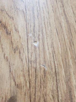 Chipped floor