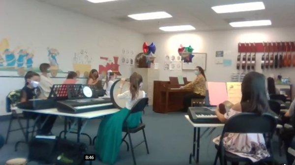 Students participate in recitals.