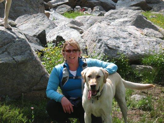 Mimi and Thor out for a hike