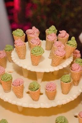 mini sorbet cones at Marie Antoinette LA Premiere after-party